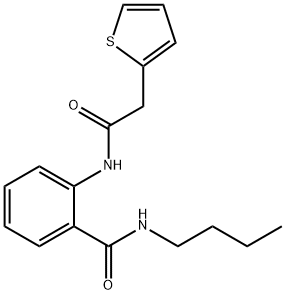 N-butyl-2-[(thiophen-2-ylacetyl)amino]benzamide Struktur