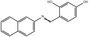 4-(Naphthalen-2-yliminomethyl)-benzene-1,3-diol Struktur