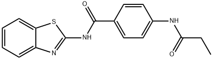 N-(1,3-benzothiazol-2-yl)-4-(propanoylamino)benzamide Struktur