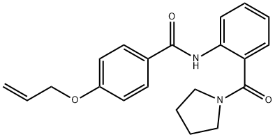 4-prop-2-enoxy-N-[2-(pyrrolidine-1-carbonyl)phenyl]benzamide Struktur