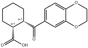 CIS-2-(2,3-DIHYDROBENZO[B][1,4]DIOXINE-6-CARBONYL)CYCLOHEXANECARBOXYLIC ACID Struktur