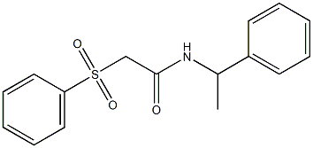 2-(benzenesulfonyl)-N-(1-phenylethyl)acetamide Struktur