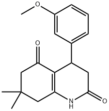 4-(3-methoxyphenyl)-7,7-dimethyl-3,4,6,8-tetrahydro-1H-quinoline-2,5-dione Struktur