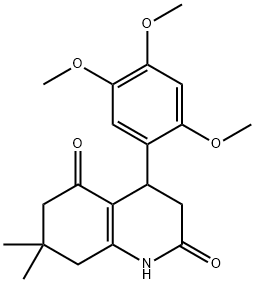 7,7-dimethyl-4-(2,4,5-trimethoxyphenyl)-3,4,6,8-tetrahydro-1H-quinoline-2,5-dione Struktur