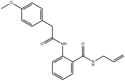 2-[[2-(4-methoxyphenyl)acetyl]amino]-N-prop-2-enylbenzamide Struktur