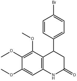 4-(4-bromophenyl)-5,6,7-trimethoxy-3,4-dihydro-1H-quinolin-2-one Struktur