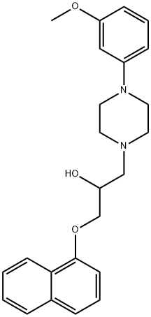 1-(4-(3-METHOXYPHENYL)PIPERAZIN-1-YL)-3-(NAPHTHALEN-1-YLOXY)PROPAN-2-OL Struktur