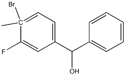 4-Bromo-3-fluoro-4-methylbenzhydrol Struktur