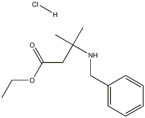 ETHYL 3-(BENZYLAMINO)-3-METHYLBUTANOATE HCL Struktur