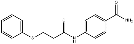 4-(3-phenylsulfanylpropanoylamino)benzamide Struktur