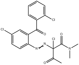 2-chloro-2-((4-chloro-2-(2-chlorobenzoyl)phenyl)diazenyl)-N,N-dimethyl-3-oxobutanamide