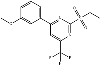 2-(ethylsulfonyl)-4-(3-methoxyphenyl)-6-(trifluoromethyl)pyrimidine|2-(乙磺?；?-4-(3-甲氧基苯基)-6-(三氟甲基)嘧啶