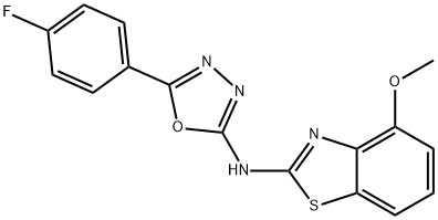 5-(4-fluorophenyl)-N-(4-methoxybenzo[d]thiazol-2-yl)-1,3,4-oxadiazol-2-amine Struktur