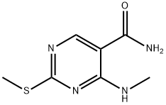 4-(METHYLAMINO)-2-(METHYLTHIO)PYRIMIDINE-5-CARBOXAMIDE Struktur