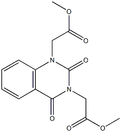 (1-Methoxycarbonylmethyl-2,4-dioxo-1,4-dihydro-2H-quinazolin-3-yl)-acetic acid methyl ester Struktur