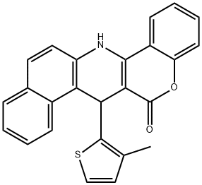 7-(3-methylthiophen-2-yl)-7,14-dihydro-6H-benzo[f]chromeno[4,3-b]quinolin-6-one Struktur