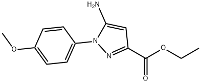 ethyl 5-amino-1-(4-methoxyphenyl)-1H-pyrazole-3-carboxylate Struktur