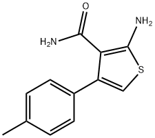 2-amino-4-(4-methylphenyl)thiophene-3-carboxamide Struktur