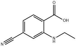 4-CYANO-2-(ETHYLAMINO)BENZOIC ACID Struktur