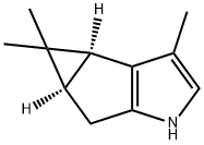 (3BS,4AR)-3,4,4-TRIMETHYL-3B,4,4A,5-TETRAHYDRO-1H-CYCLOPROPA[3,4]CYCLOPENTA[1,2-B]PYRROLE Struktur