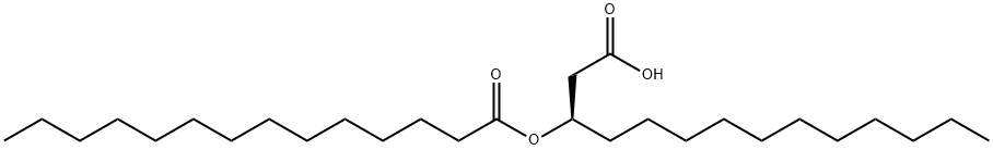 Tetradecanoic acid, 3-[(1-oxotetradecyl)oxy]-, (R)- Struktur