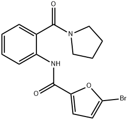 5-bromo-N-[2-(pyrrolidine-1-carbonyl)phenyl]furan-2-carboxamide Struktur