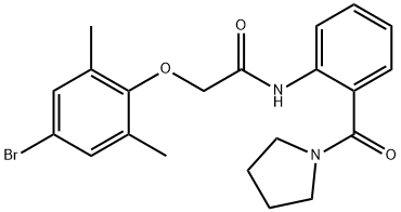 2-(4-bromo-2,6-dimethylphenoxy)-N-[2-(pyrrolidine-1-carbonyl)phenyl]acetamide Struktur