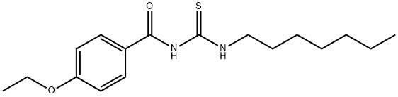 4-ethoxy-N-(heptylcarbamothioyl)benzamide Struktur