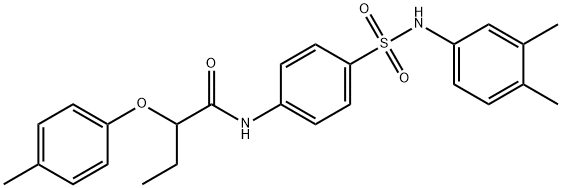 N-[4-[(3,4-dimethylphenyl)sulfamoyl]phenyl]-2-(4-methylphenoxy)butanamide Struktur