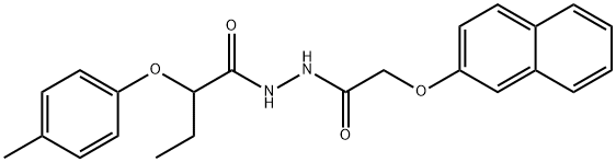 2-(4-methylphenoxy)-N'-[(2-naphthyloxy)acetyl]butanohydrazide Struktur