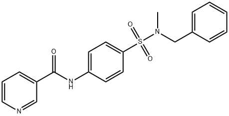 N-[4-[benzyl(methyl)sulfamoyl]phenyl]pyridine-3-carboxamide Struktur