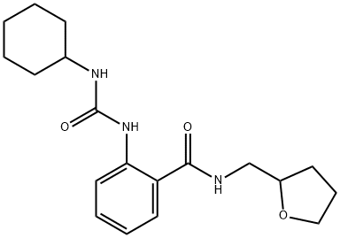 2-(cyclohexylcarbamoylamino)-N-(oxolan-2-ylmethyl)benzamide Struktur