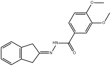 N-(1,3-dihydroinden-2-ylideneamino)-3,4-dimethoxybenzamide Struktur