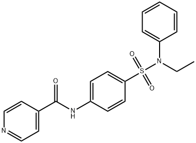 N-(4-{[ethyl(phenyl)amino]sulfonyl}phenyl)isonicotinamide Struktur