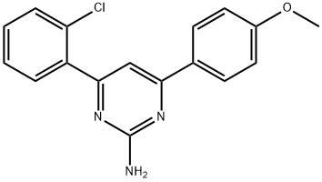 4-(2-chlorophenyl)-6-(4-methoxyphenyl)pyrimidin-2-amine Struktur