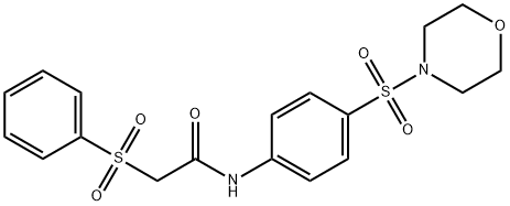 2-(benzenesulfonyl)-N-(4-morpholin-4-ylsulfonylphenyl)acetamide Struktur