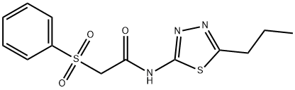 2-(benzenesulfonyl)-N-(5-propyl-1,3,4-thiadiazol-2-yl)acetamide Struktur