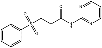 3-(benzenesulfonyl)-N-pyrimidin-2-ylpropanamide Struktur