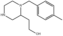 2-[1-(4-methylbenzyl)-2-piperazinyl]ethanol Struktur