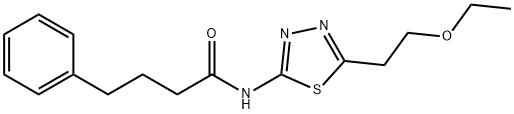 N-[5-(2-ethoxyethyl)-1,3,4-thiadiazol-2-yl]-4-phenylbutanamide Struktur