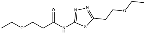 3-ethoxy-N-[5-(2-ethoxyethyl)-1,3,4-thiadiazol-2-yl]propanamide Struktur