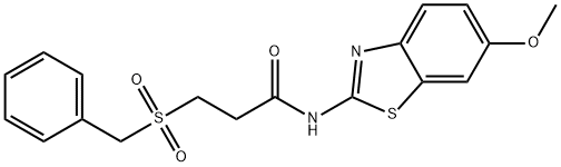 3-(benzylsulfonyl)-N-(6-methoxy-1,3-benzothiazol-2-yl)propanamide Struktur