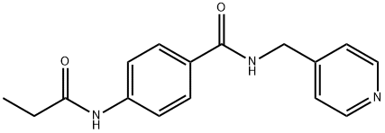 4-(propanoylamino)-N-(pyridin-4-ylmethyl)benzamide Struktur