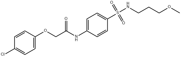 2-(4-chlorophenoxy)-N-[4-(3-methoxypropylsulfamoyl)phenyl]acetamide Struktur