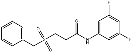 3-benzylsulfonyl-N-(3,5-difluorophenyl)propanamide Struktur