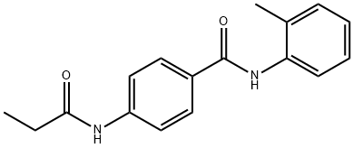 N-(2-methylphenyl)-4-(propanoylamino)benzamide Struktur