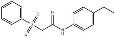 2-(benzenesulfonyl)-N-(4-ethylphenyl)acetamide Struktur