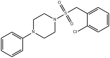 1-[(2-chlorophenyl)methylsulfonyl]-4-phenylpiperazine Struktur