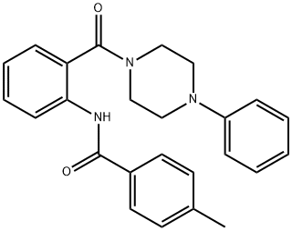 4-methyl-N-[2-(4-phenylpiperazine-1-carbonyl)phenyl]benzamide Struktur