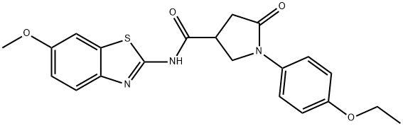 1-(4-ethoxyphenyl)-N-(6-methoxy-1,3-benzothiazol-2-yl)-5-oxopyrrolidine-3-carboxamide Struktur